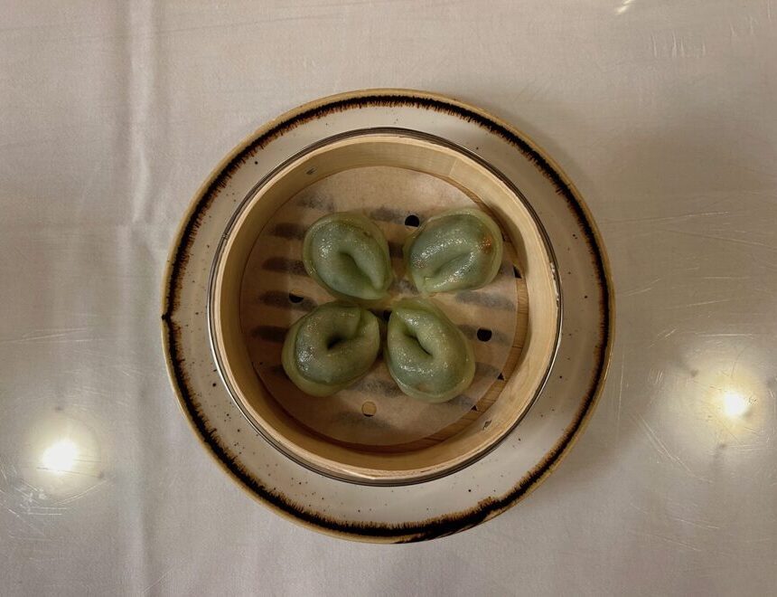 109 菠菜饺 | Gedämpfte Dumplings (4 Stk)  | vegetarisch: mit Spinat | 18.50